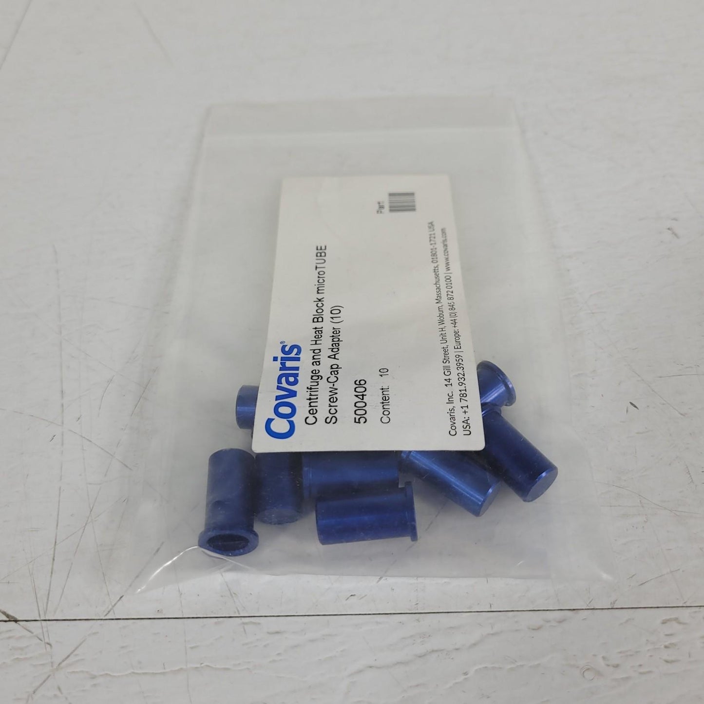 *Lot of 10* Covaris 500406 Centrifuge and Heat Block microTUBE Screw-Cap Adapter