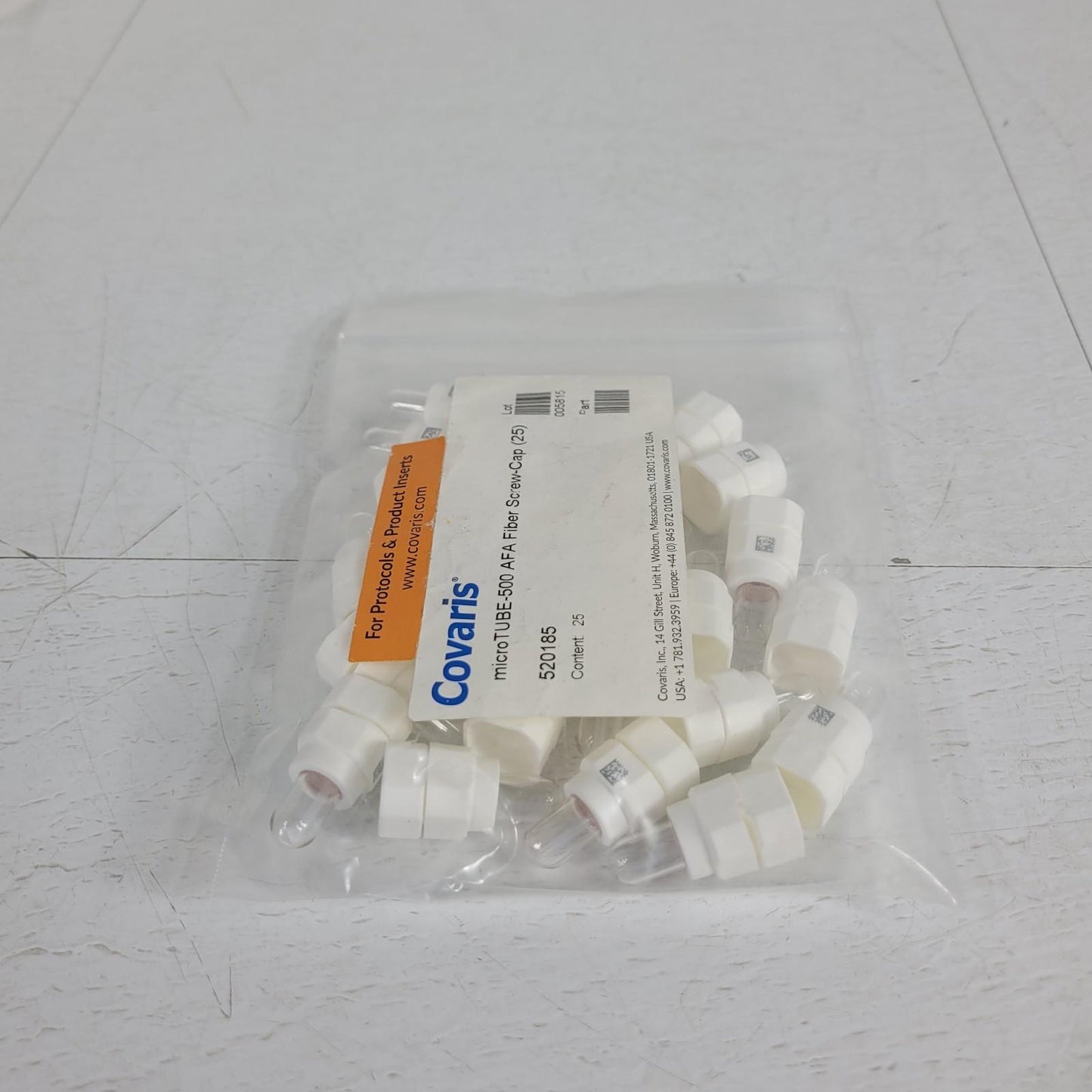 *Lot of 25* Covaris 520185 microTUBE-500 AFA Fiber Screw-Cap FFPE Extraction