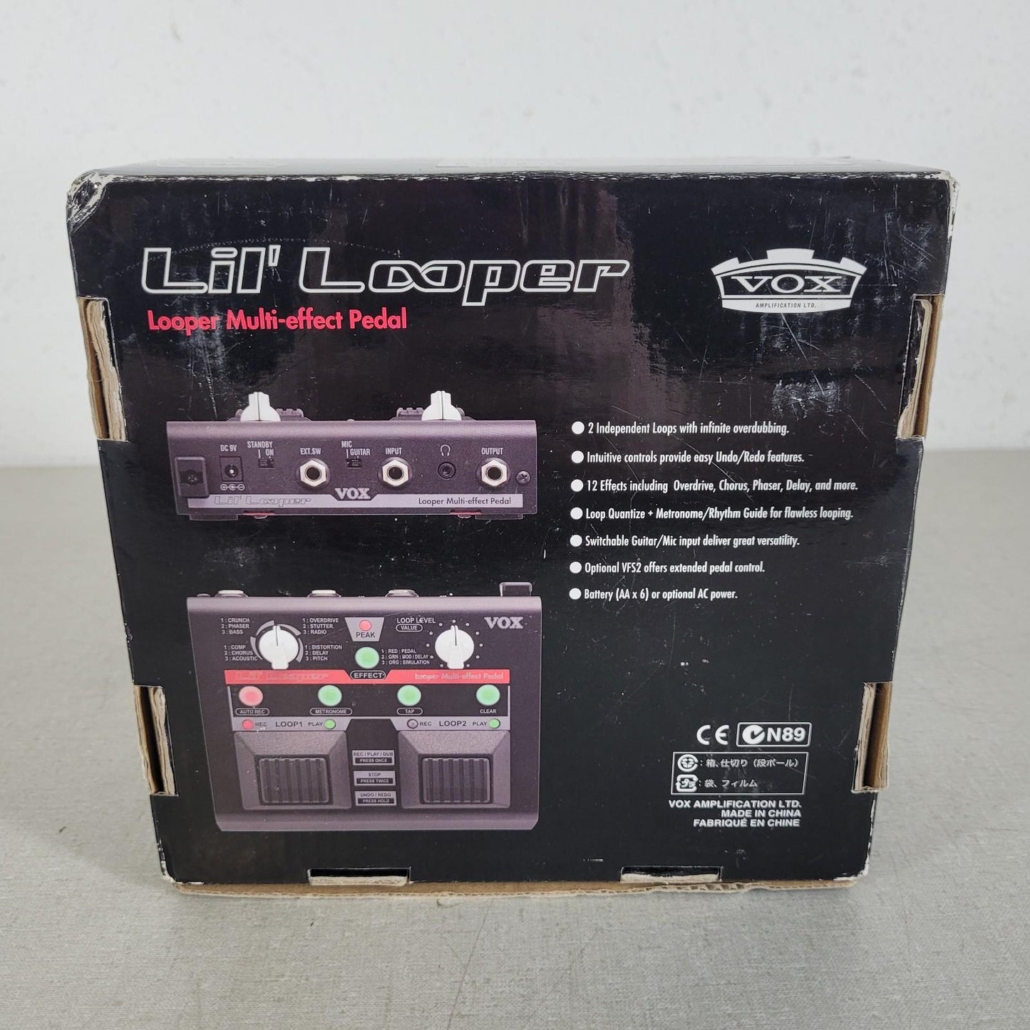 Vox Amplifications VLL-1 Lil' Looper Multi-effect Pedal Two Independent Loops