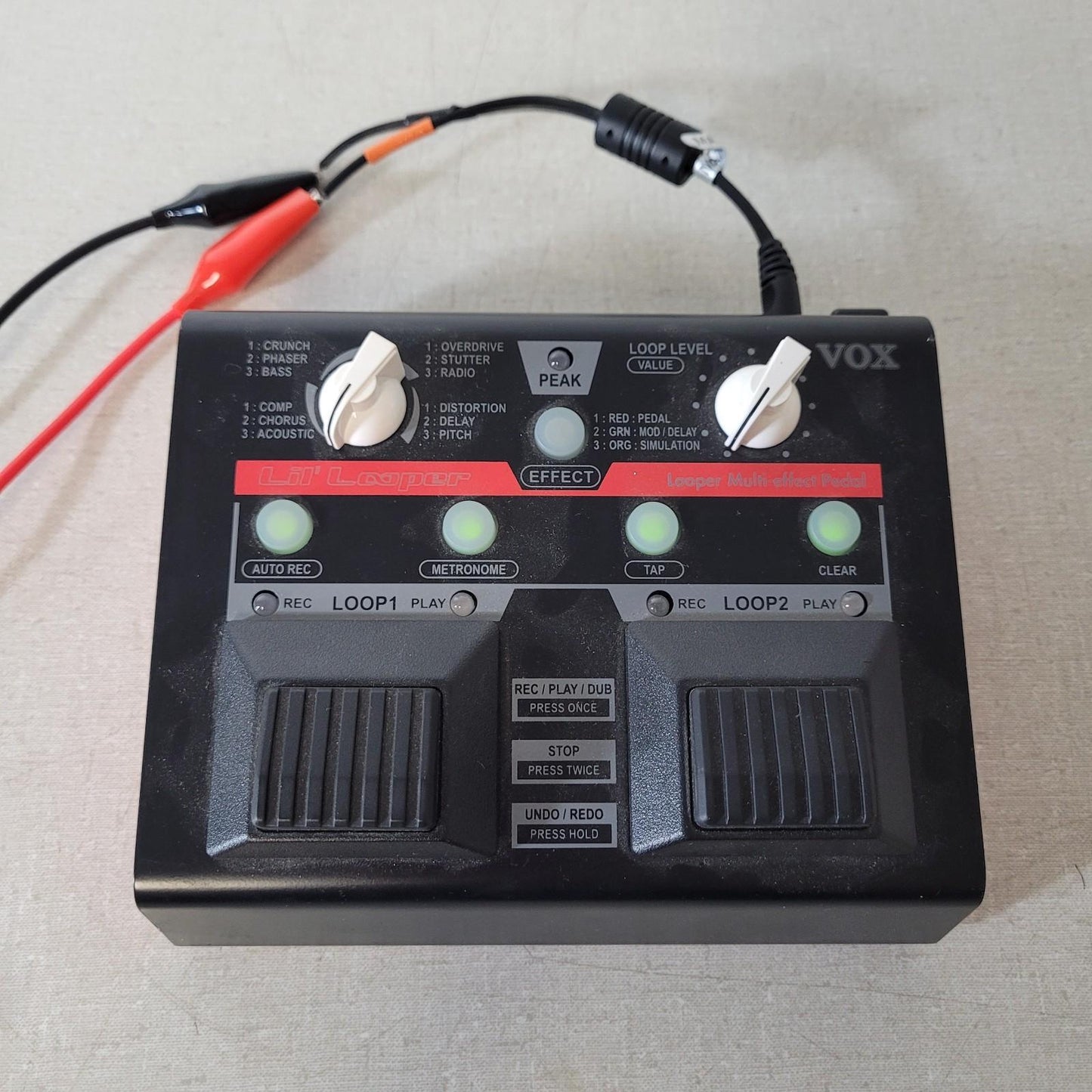 Vox Amplifications VLL-1 Lil' Looper Multi-effect Pedal Two Independent Loops