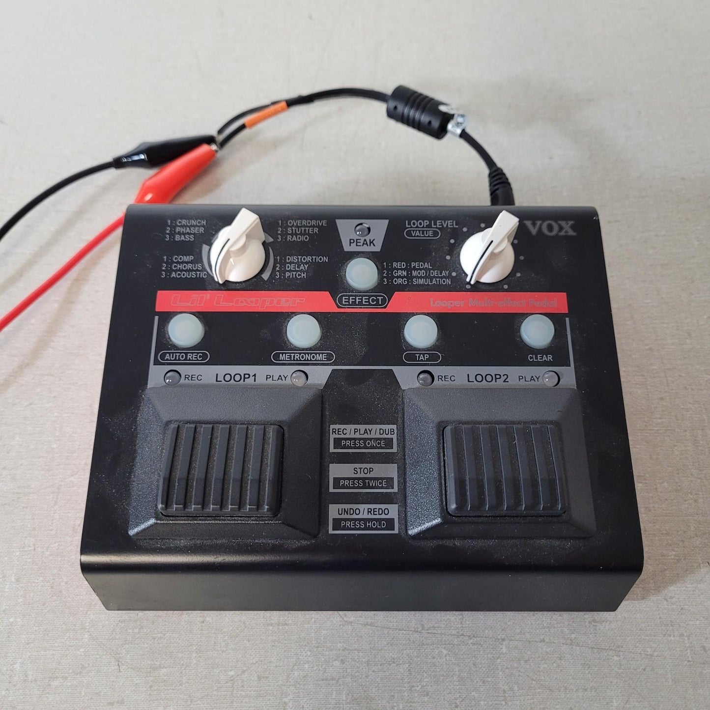Vox Amplifications VLL-1 Lil' Looper Multi-effect Pedal Two Independent Loops