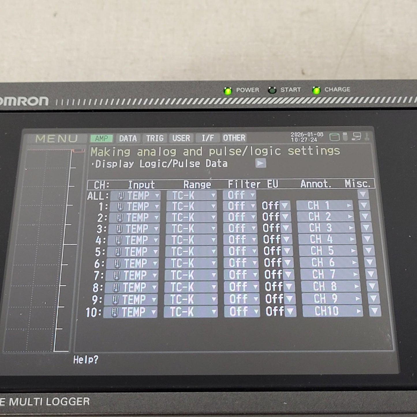 Omron ZR-RX45 V Portable Multi Data 200-Channel Expandable Measurement Logger