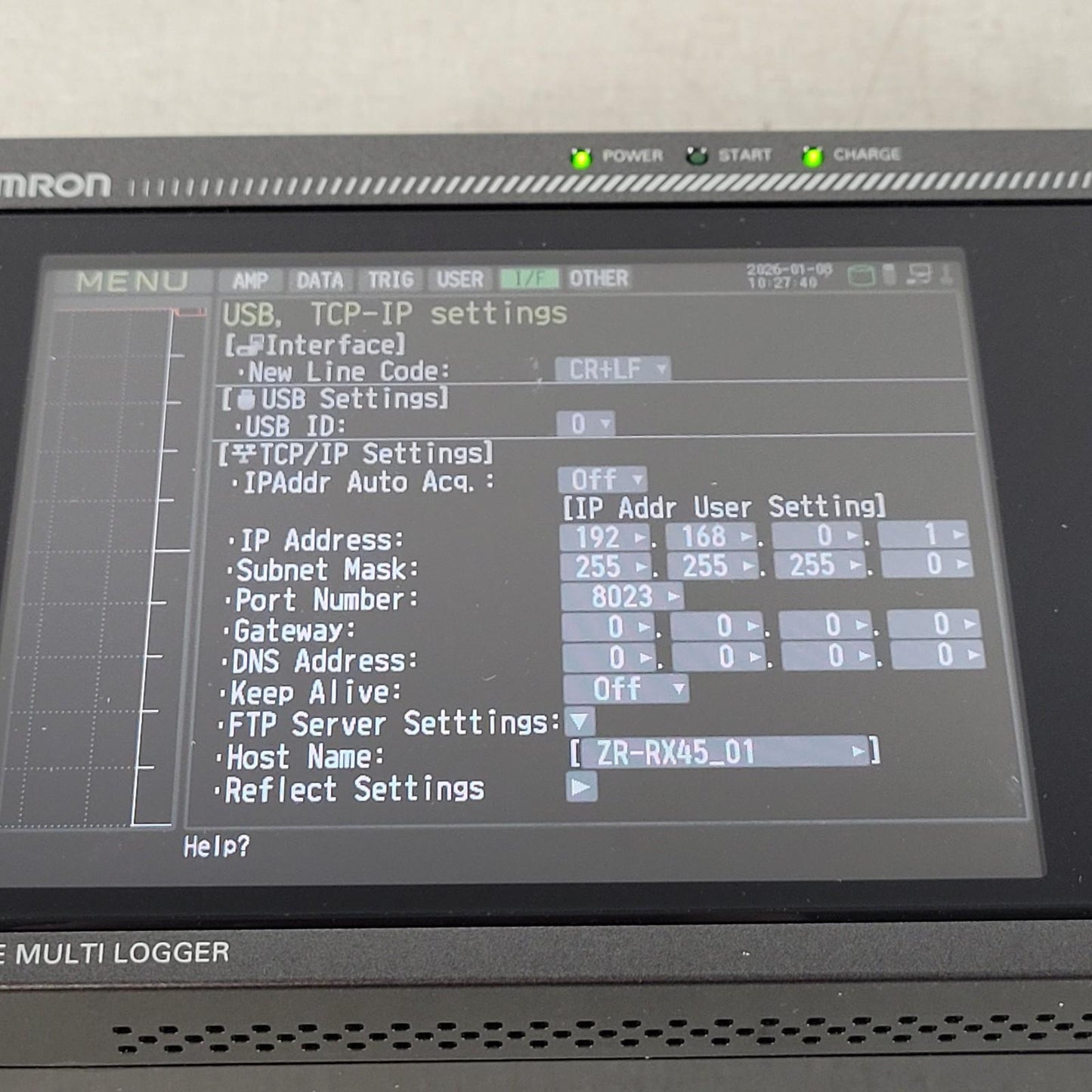 Omron ZR-RX45 V Portable Multi Data 200-Channel Expandable Measurement Logger