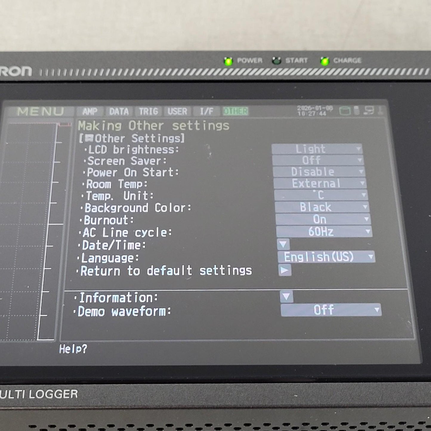 Omron ZR-RX45 V Portable Multi Data 200-Channel Expandable Measurement Logger