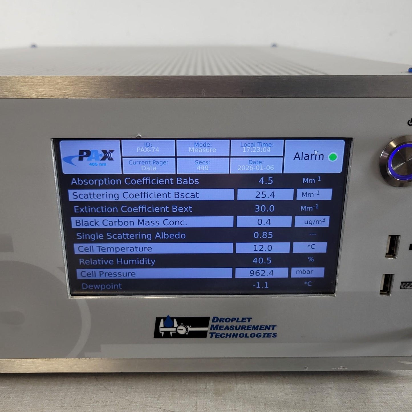 Droplet Measurement Technologies PAX Photoacoustic Extinctiometer w/ 405nm Laser