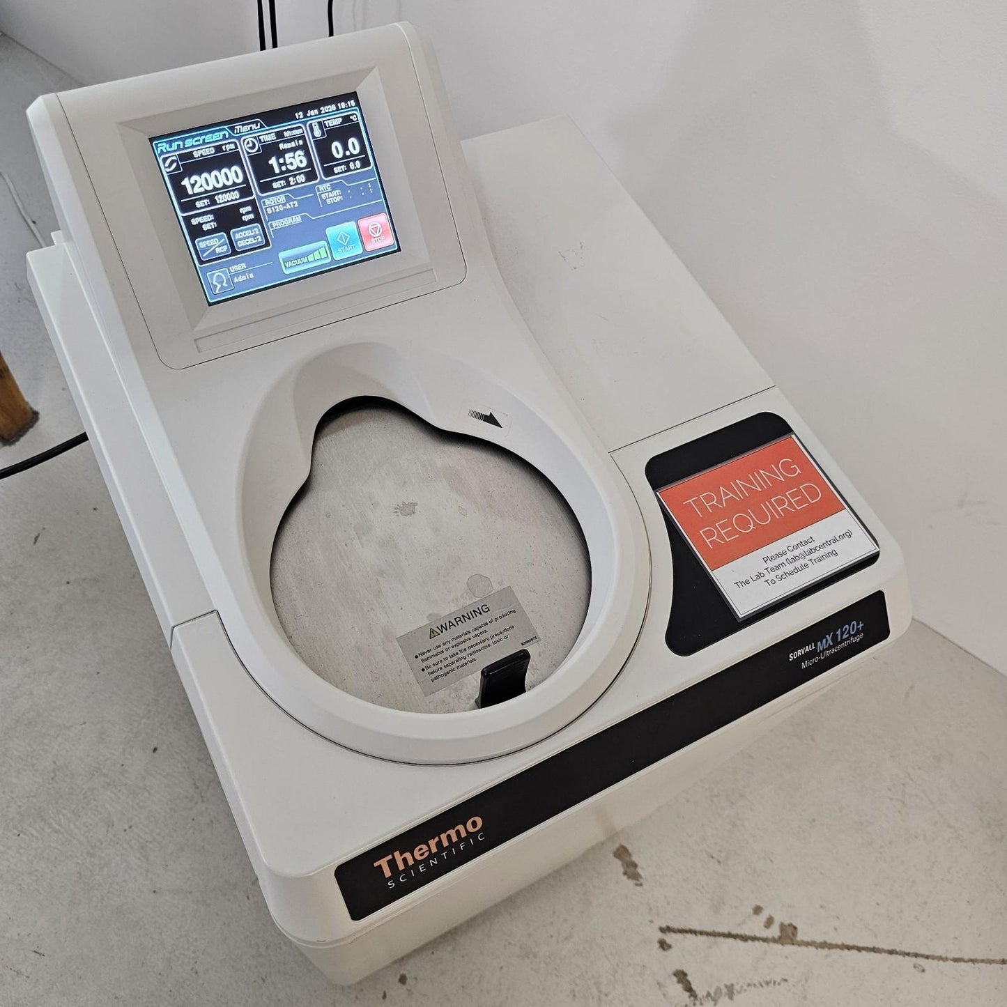 TESTED- Thermo Sorvall MX120+ Micro Ultracentrifuge 120k RPM w/ S120-AT2 Rotor