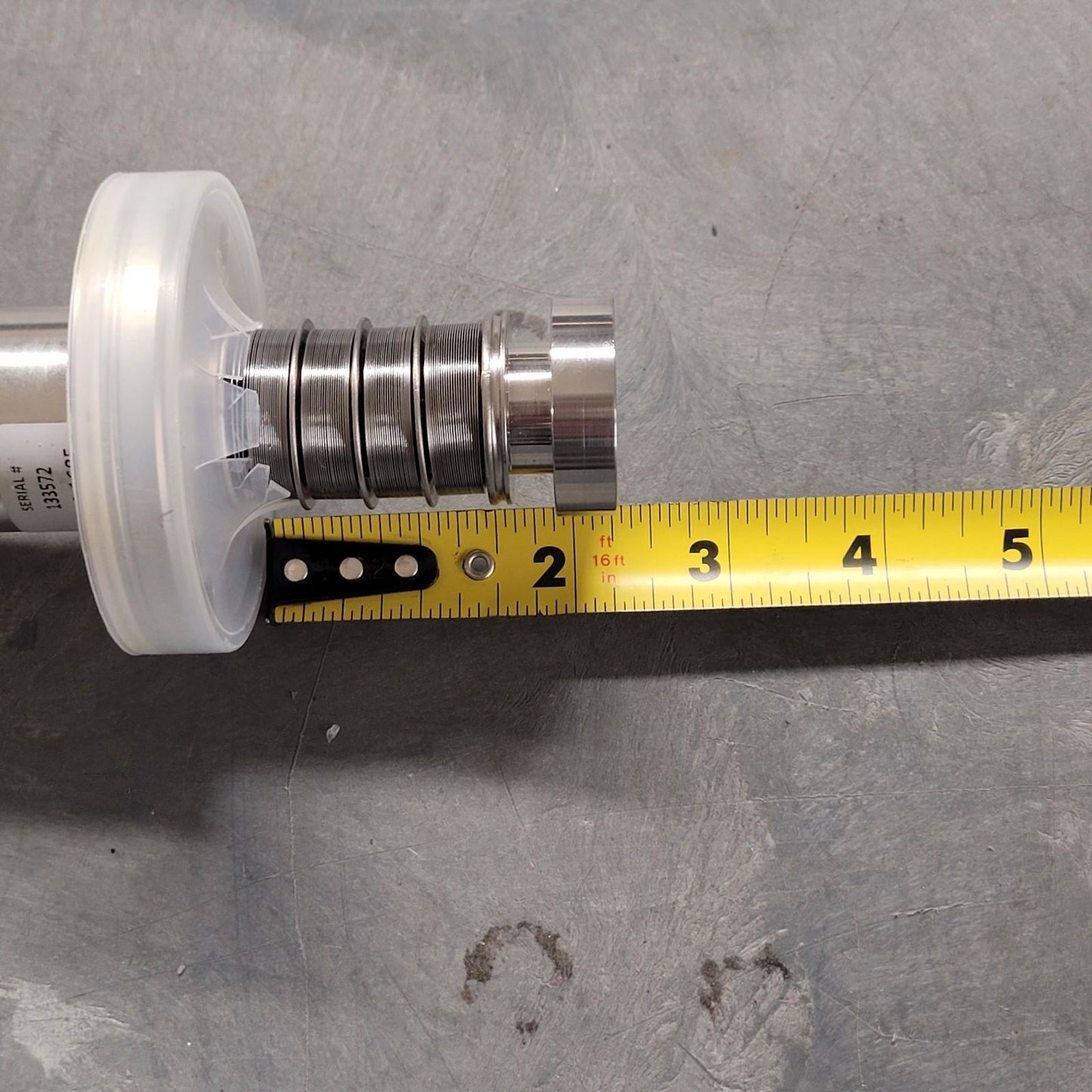 Huntington 3" Stroke Linear Pneumatic Feedthrough Bellows DN35CF 2.75" CF UHV