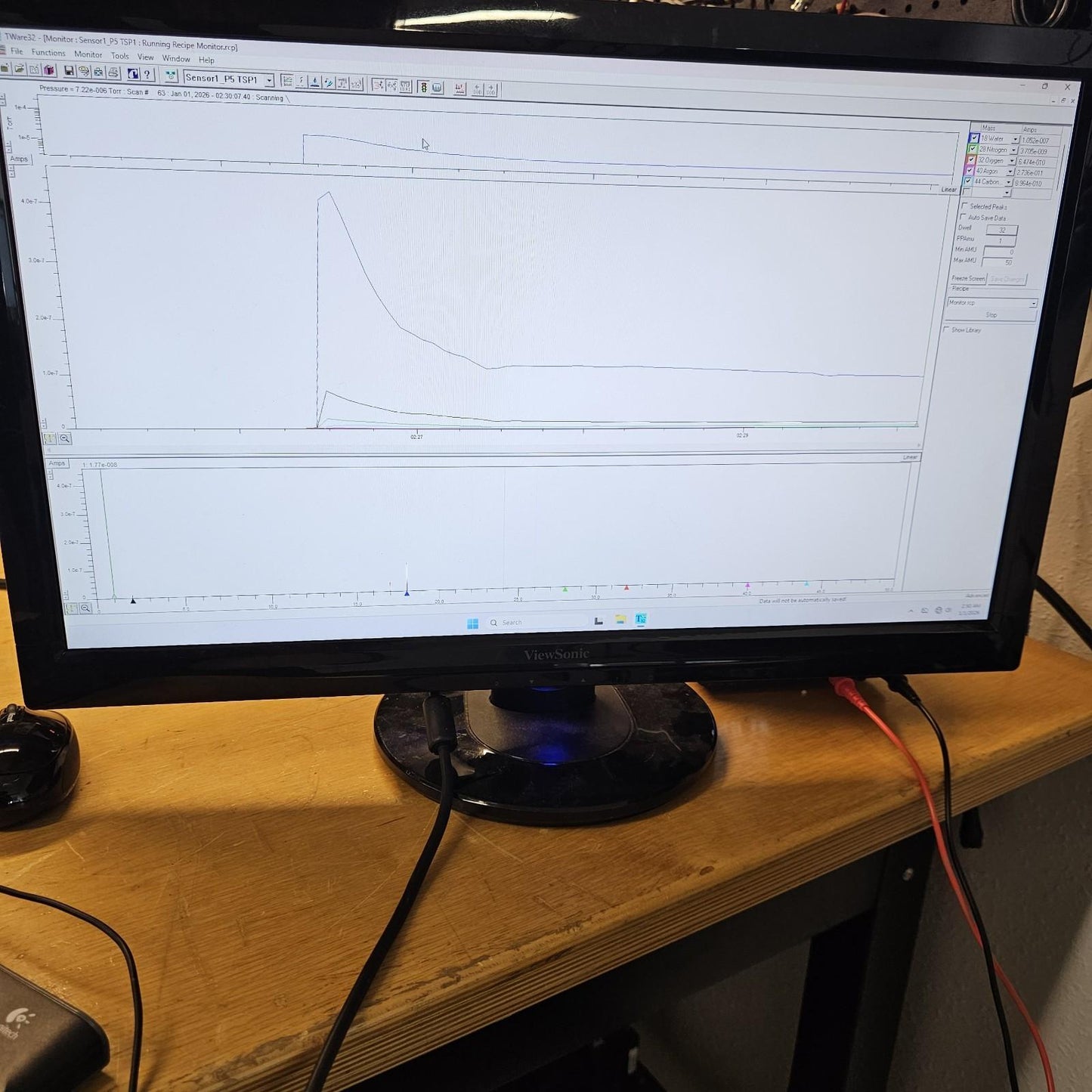 TESTED Inficon H100M RGA 1-100 AMU Faraday Electron Multiplier DN35CF TWare32 PC
