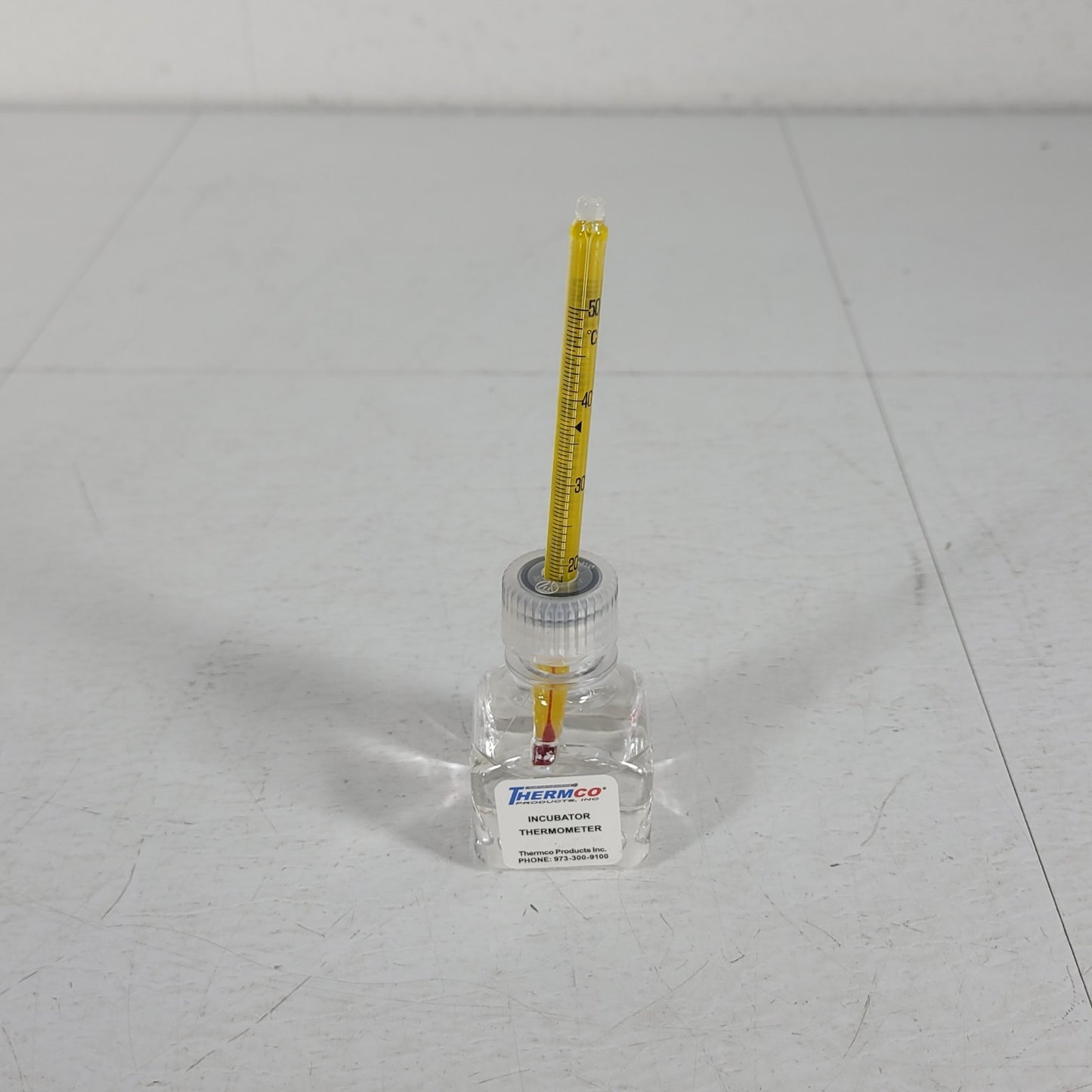 Thermco ACCI0301S Incubator Bottle Analog Thermometer 18°C to 50°C +/-1°C 30 mL