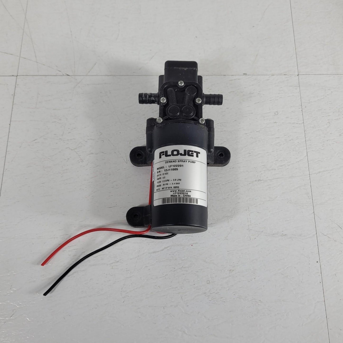 Flojet LF122201 Motor Driven Diaphragm Pump 35 PSI Flow 1 - 3.8 LPM 12 VDC