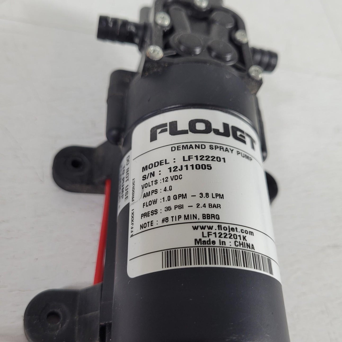 Flojet LF122201 Motor Driven Diaphragm Pump 35 PSI Flow 1 - 3.8 LPM 12 VDC