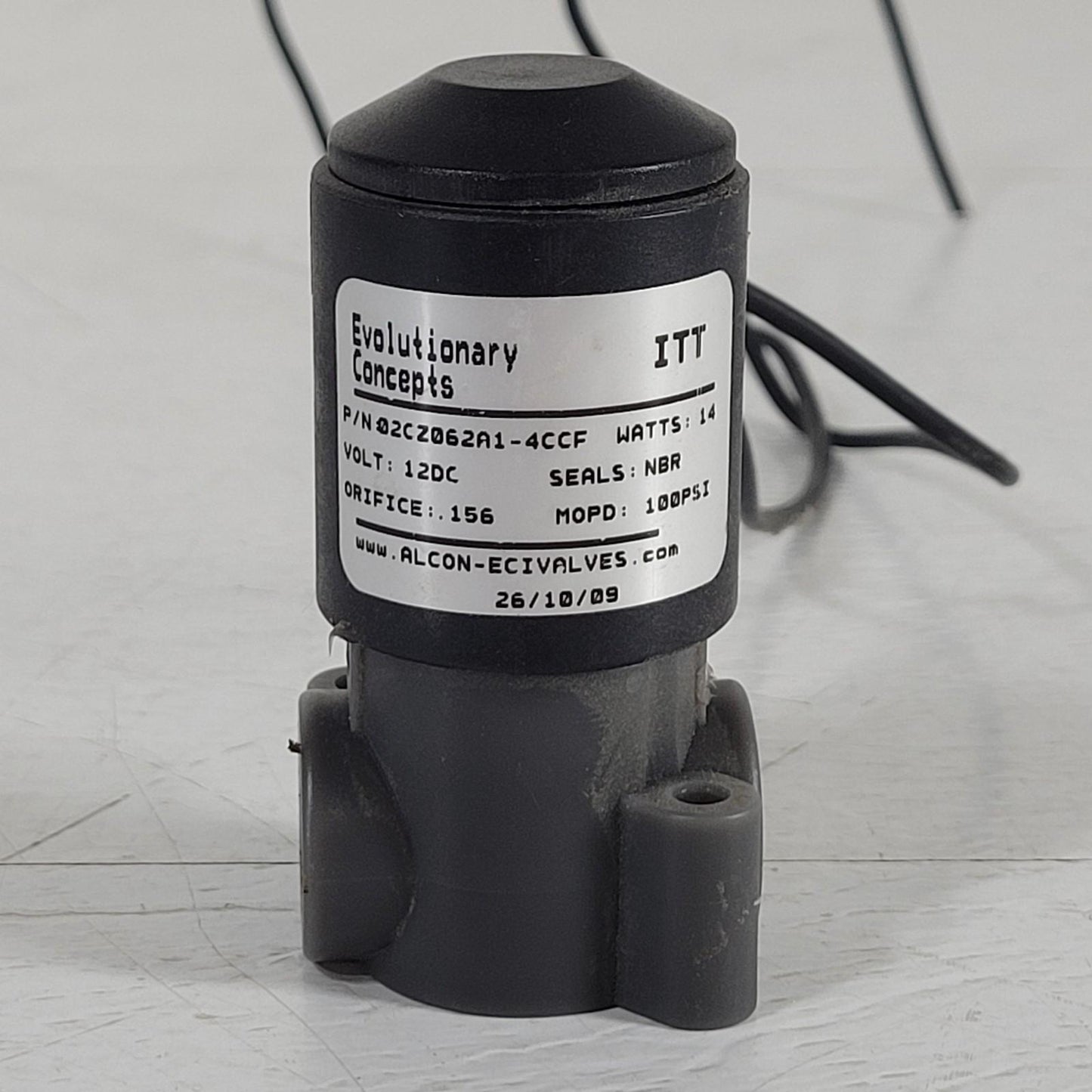 Alcon 02CZ062A1-4CCF Evolutionary Concepts Solenoid Valve 2 Way NC Delrin 3/8"