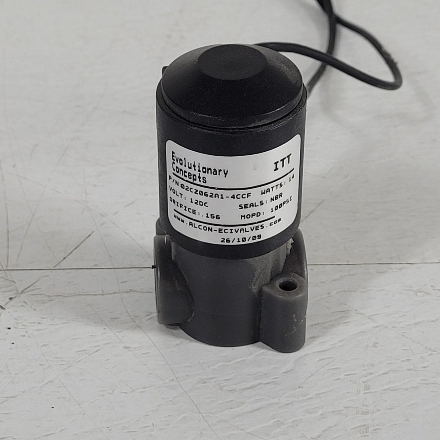 Alcon 02CZ062A1-4CCF Evolutionary Concepts Solenoid Valve 2 Way NC Delrin 3/8"