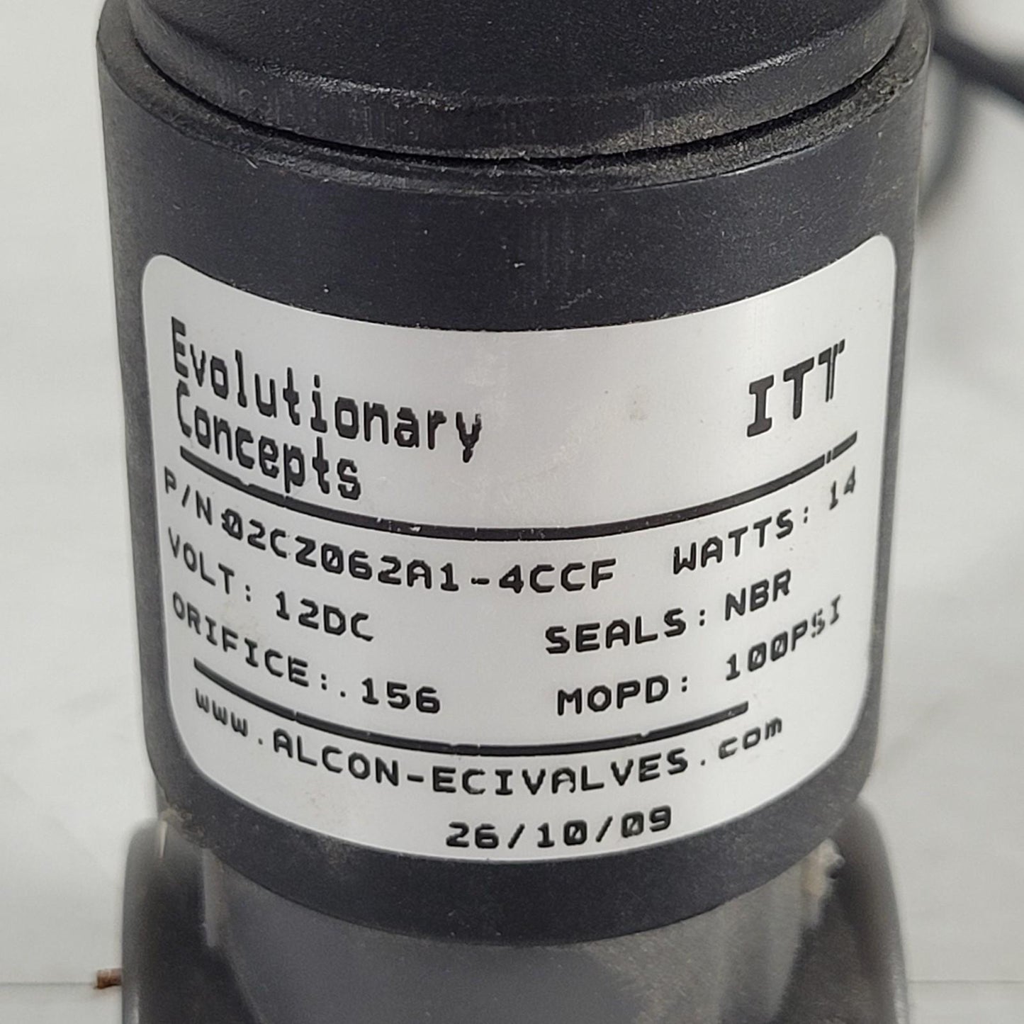 Alcon 02CZ062A1-4CCF Evolutionary Concepts Solenoid Valve 2 Way NC Delrin 3/8"