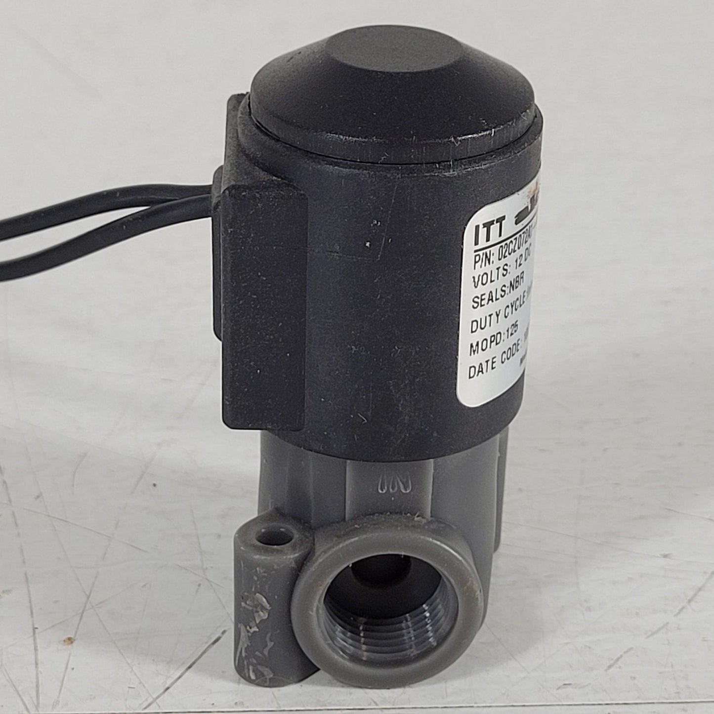 Alcon 02CZ072A1-4CCF Solenoid Valve 2 Way NC Delrin 3/8" Flow Factor 0.45 12 VDC