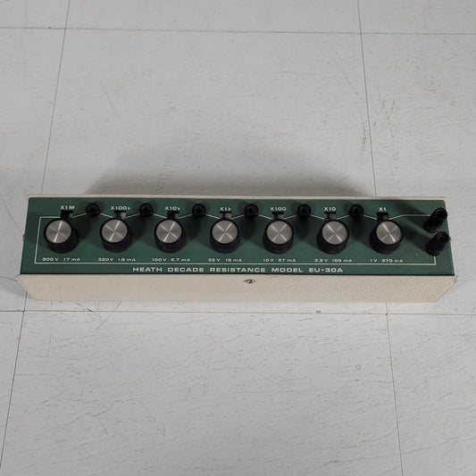 HeathKit EU-30A Simple Decade Resistance Substitution Box 1-9 99,999Ω +/- 0.1%