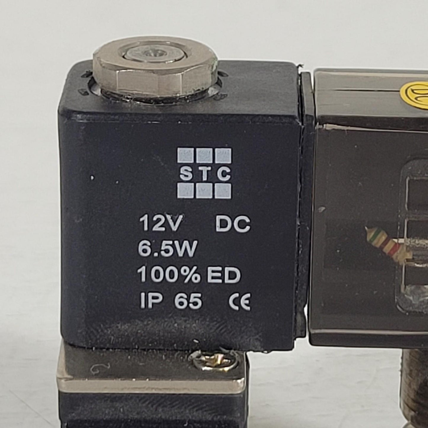 STC 100C Solenoid Coil 12VDC 6.5W w/ 1/8" NPT One Way Gas Adapter Shark Tube Fit
