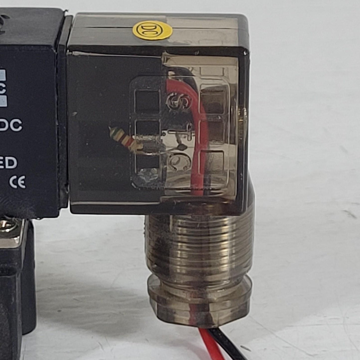 STC 100C Solenoid Coil 12VDC 6.5W w/ 1/8" NPT One Way Gas Adapter Shark Tube Fit