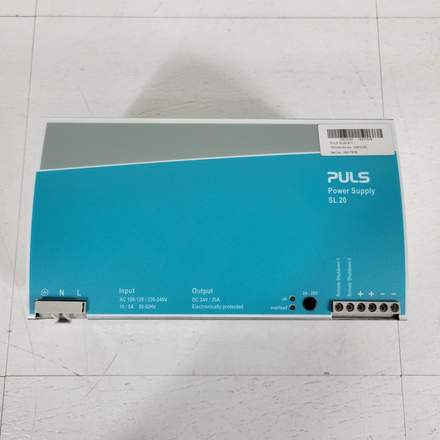 Puls SL20 Power Supply 24V DC 20A Electronically Protected SL20.811