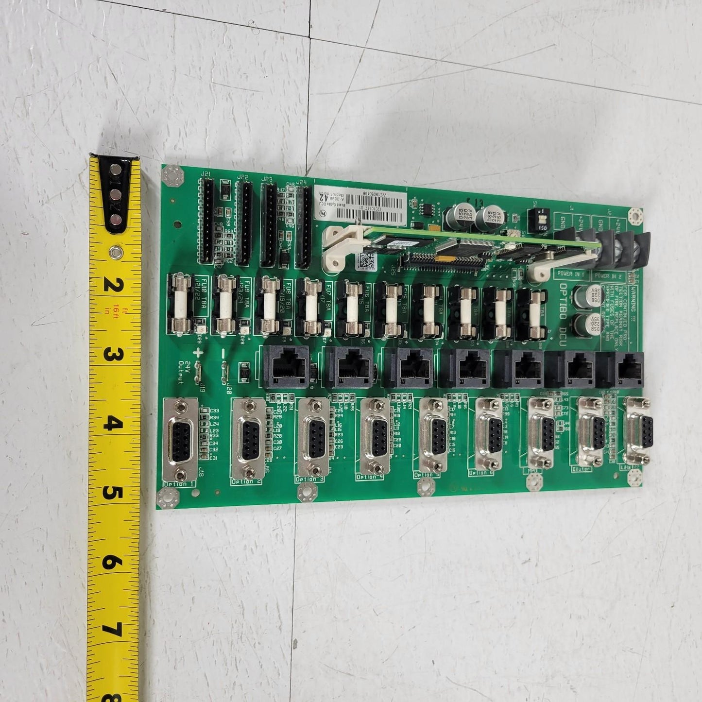 Tecan Optibo DCU HD6432655FV 24V Serial Device Control Board Power Distribution