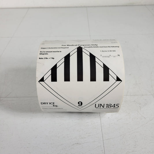 PARTIAL Uline S-2844 D.O.T. Hazard Labels Misc 9 Dry Ice 6 x 6" Permanent Adhes