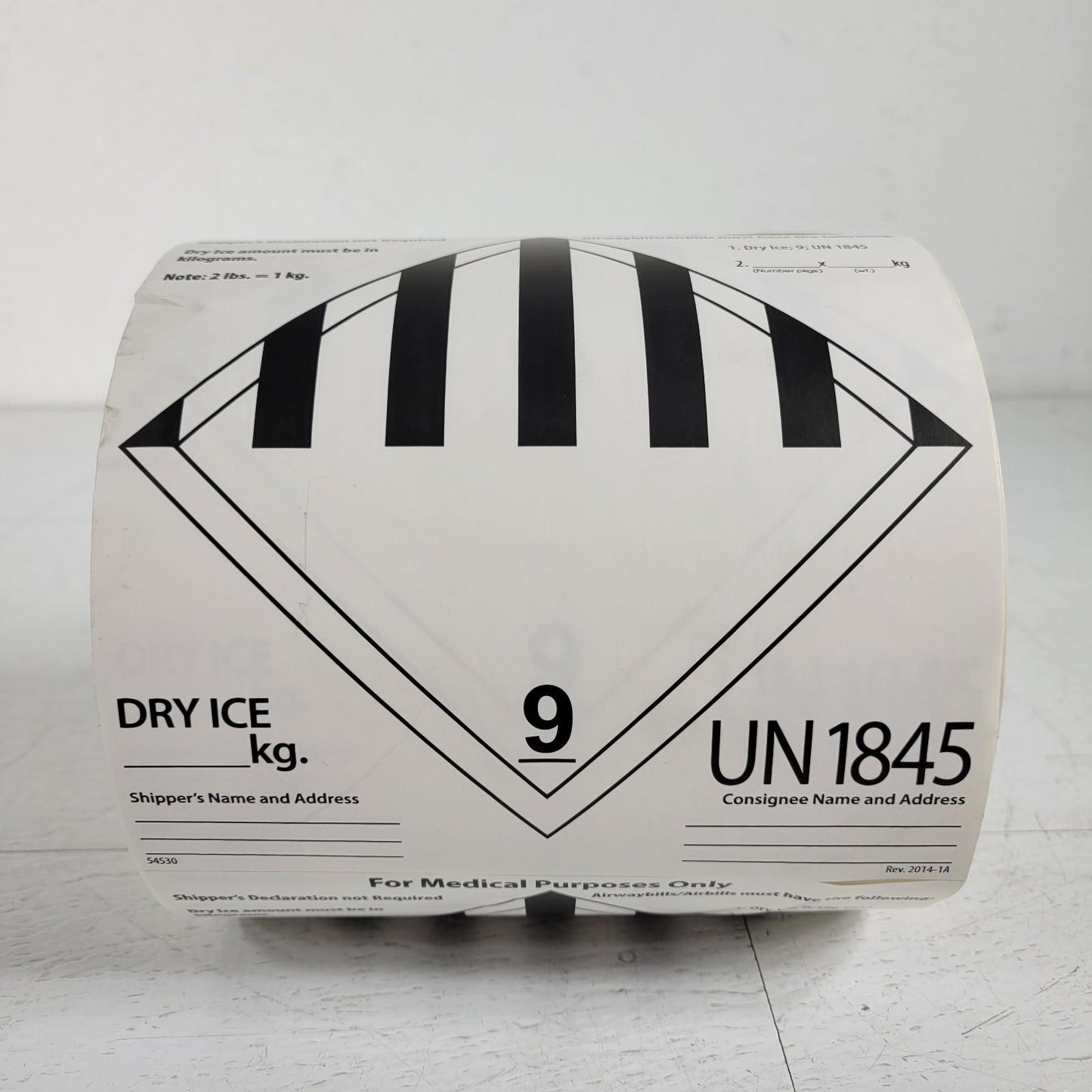 PARTIAL Uline S-2844 D.O.T. Hazard Labels Misc 9 Dry Ice 6 x 6" Permanent Adhes
