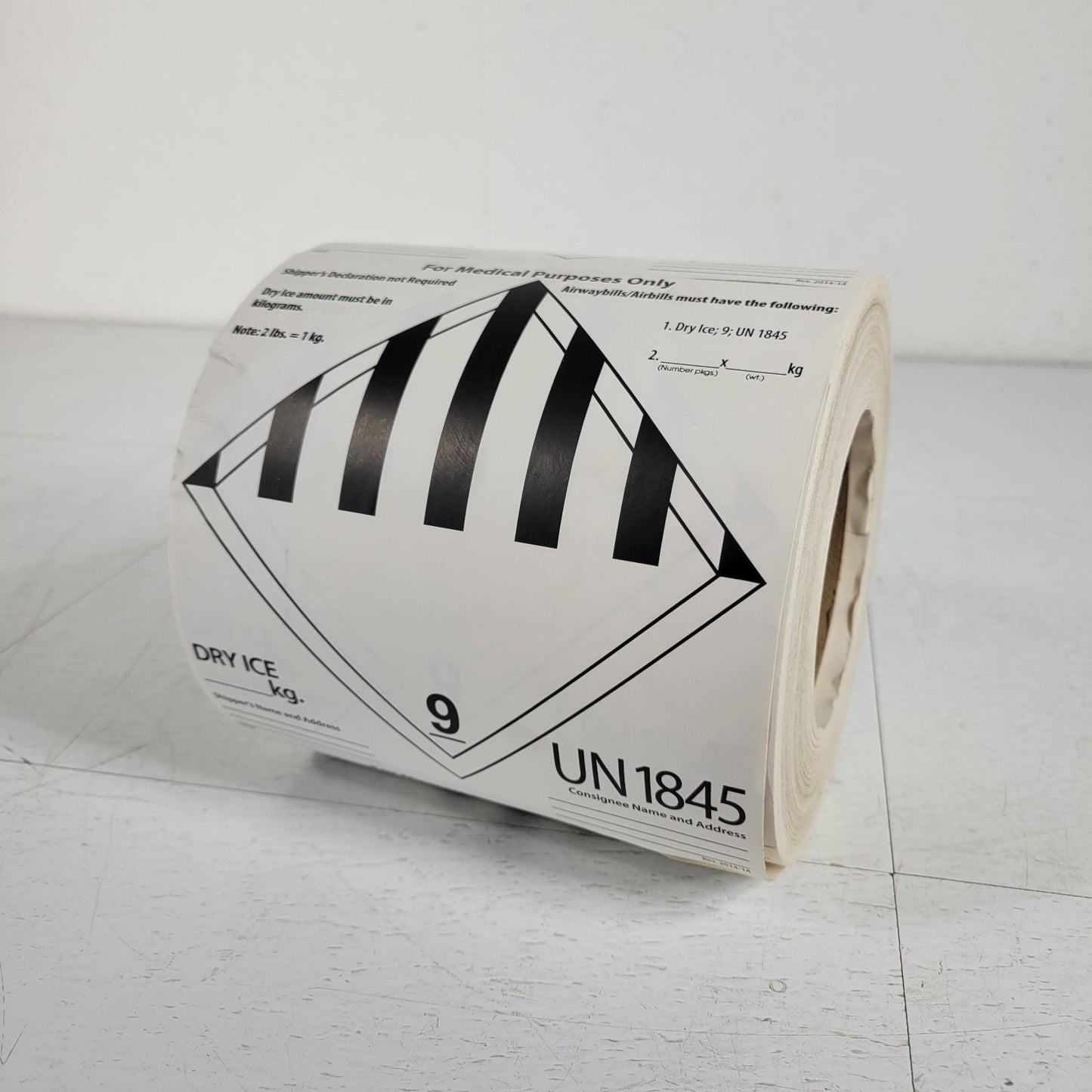 PARTIAL Uline S-2844 D.O.T. Hazard Labels Misc 9 Dry Ice 6 x 6" Permanent Adhes