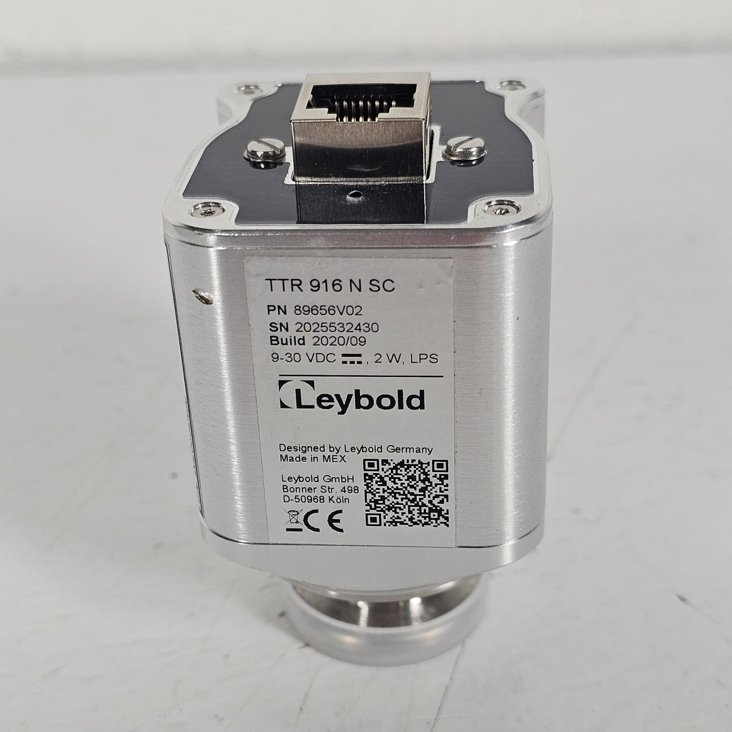 Leybold TTR 916 N SC THERMOVAC Pirani Vacuum Gauge w/ Display KF16 Flange Tested