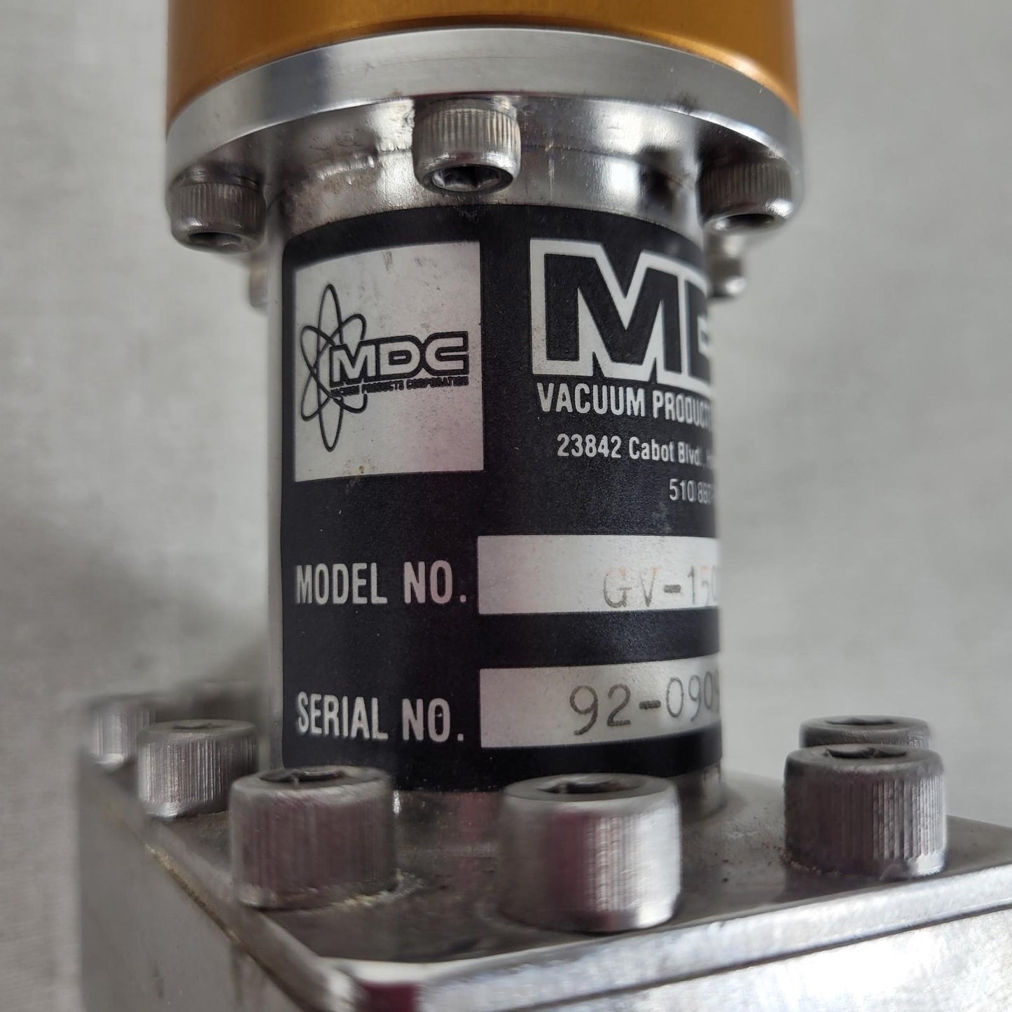 MDC GV-1500V Manual Gate Valve DN35CF 2.75" CF35 Conflat CF High Vacuum UHV