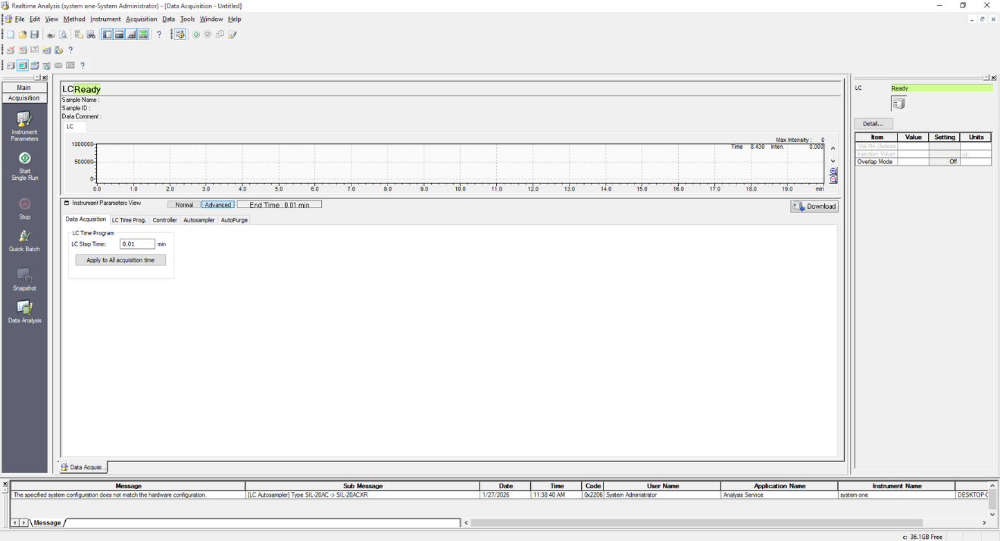 Shimadzu SIL-20ACXR NexeraBio Digital Thermostatted Autosampler Direct Injection