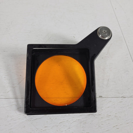 Zeiss Microscope Orange Color Filter In A Holder