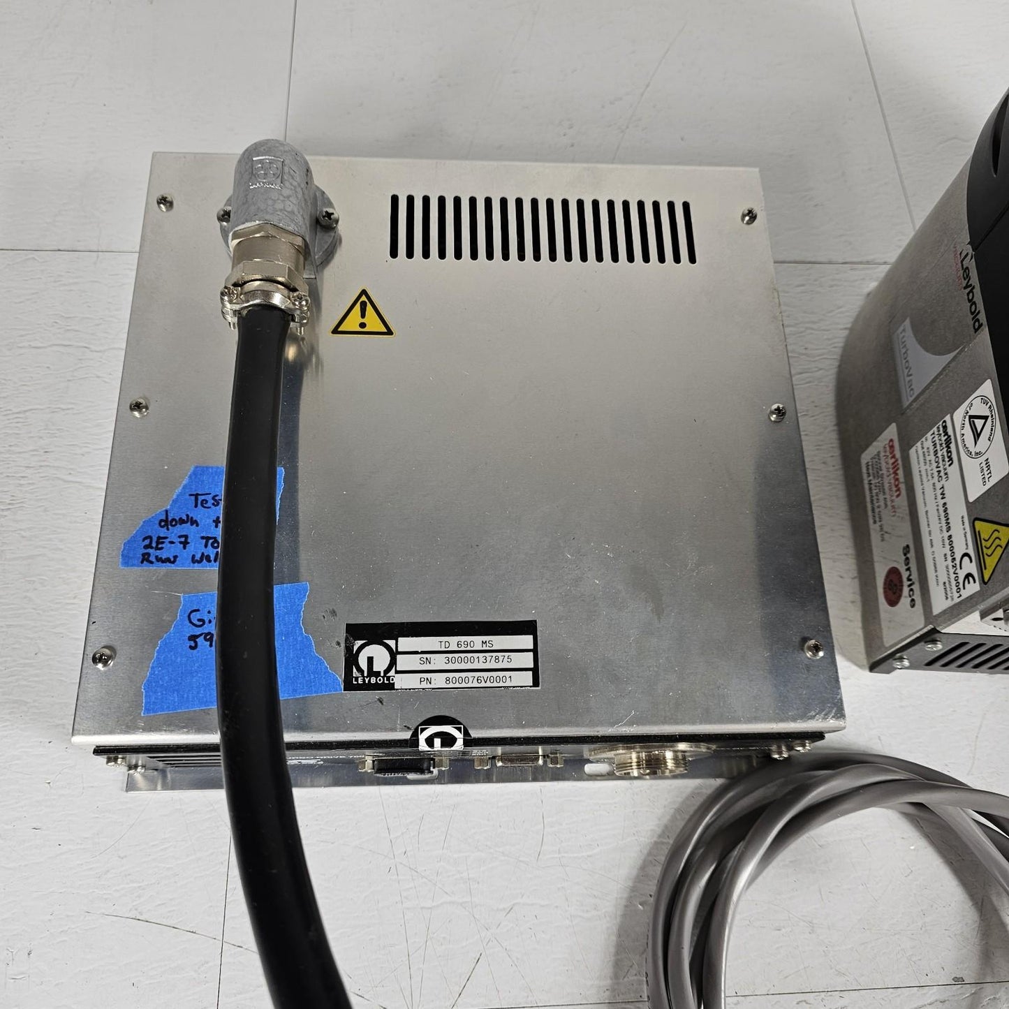 TESTED to 2E-7 Torr: Leybold Vacuum TurboVac TW 690MS 700 Wide Range Turbo Drive