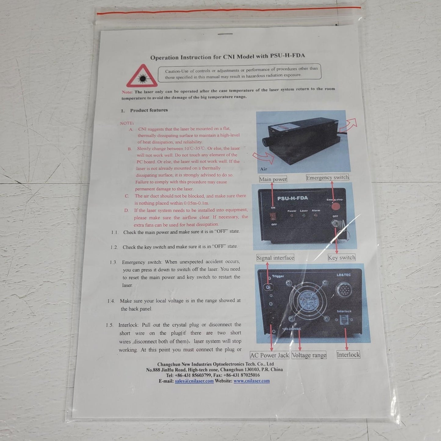 TESTED Optoelectronics 532nm MGL-F-532-2W DPSS Laser Head w/ PSU-H-FDA Source
