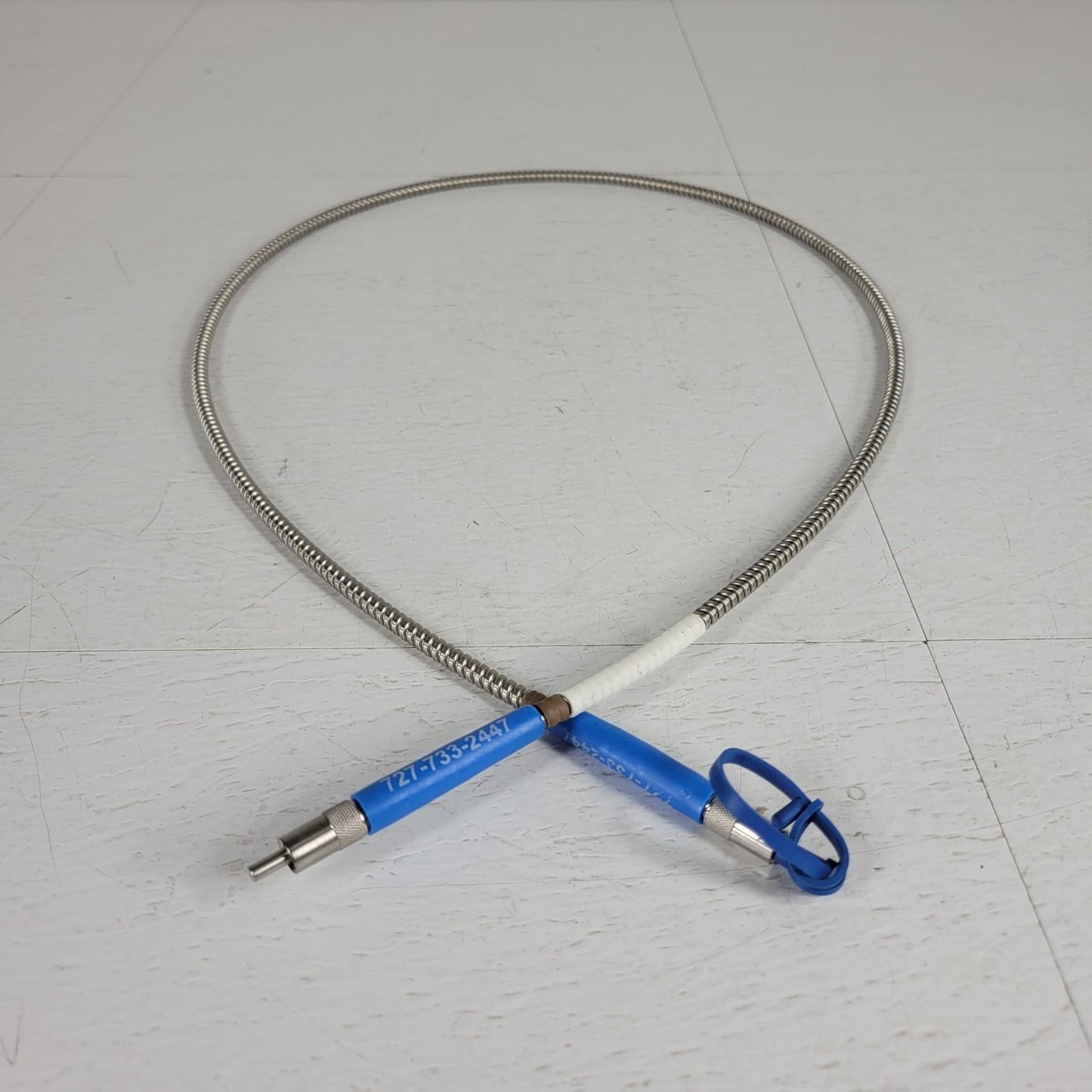 Ocean Optics Fiber Optic Cable 1m 600um UV VIS Spectrometer SMA905 Metal Shield