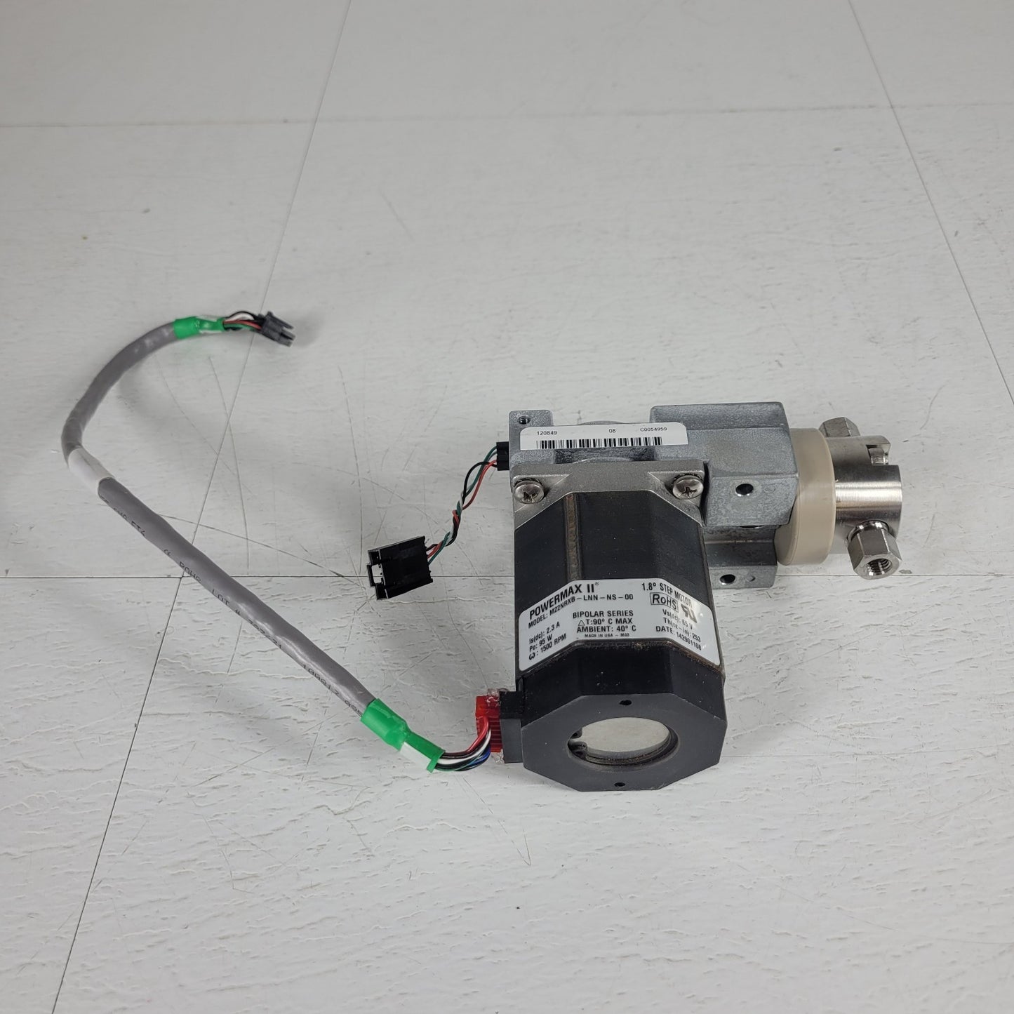 Powermax II M22NRXB-LNN-NS-00 Stepper Motor Fluid Valve Stainless Steel 1500RPM