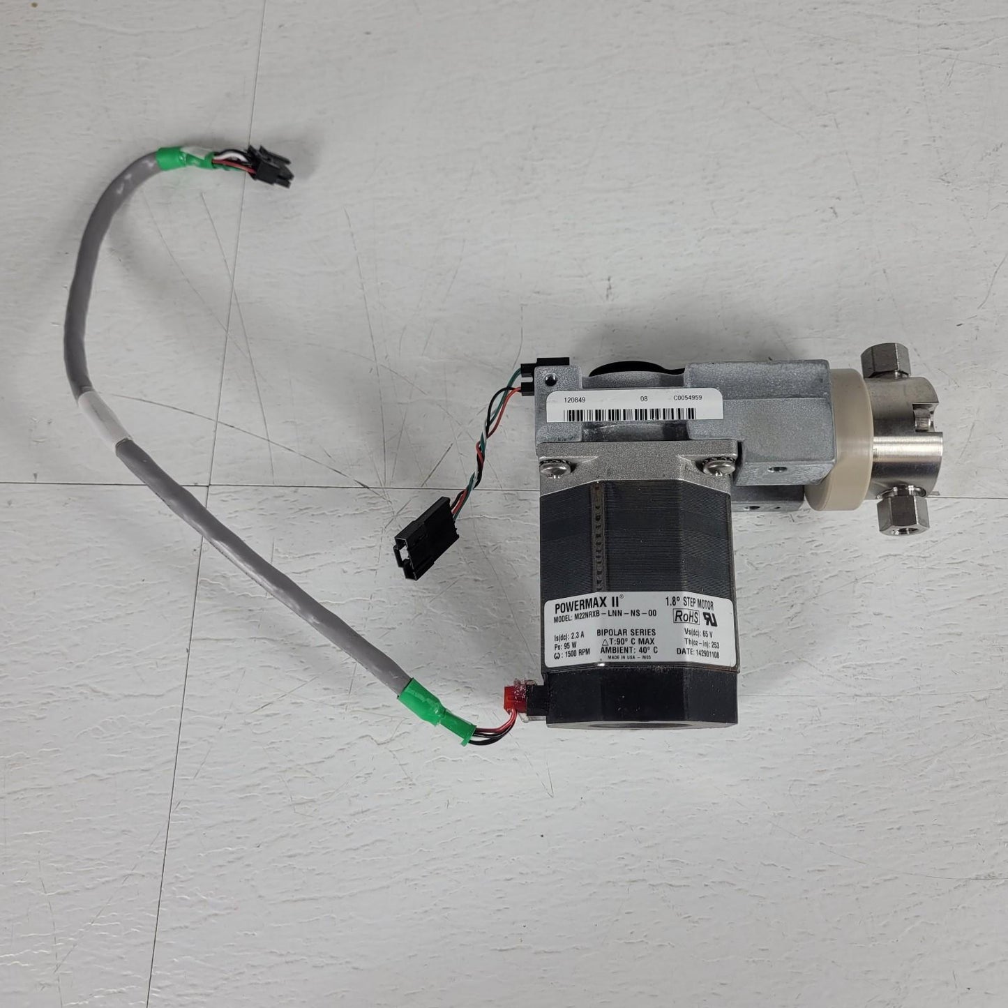 Powermax II M22NRXB-LNN-NS-00 Stepper Motor Fluid Valve Stainless Steel 1500RPM