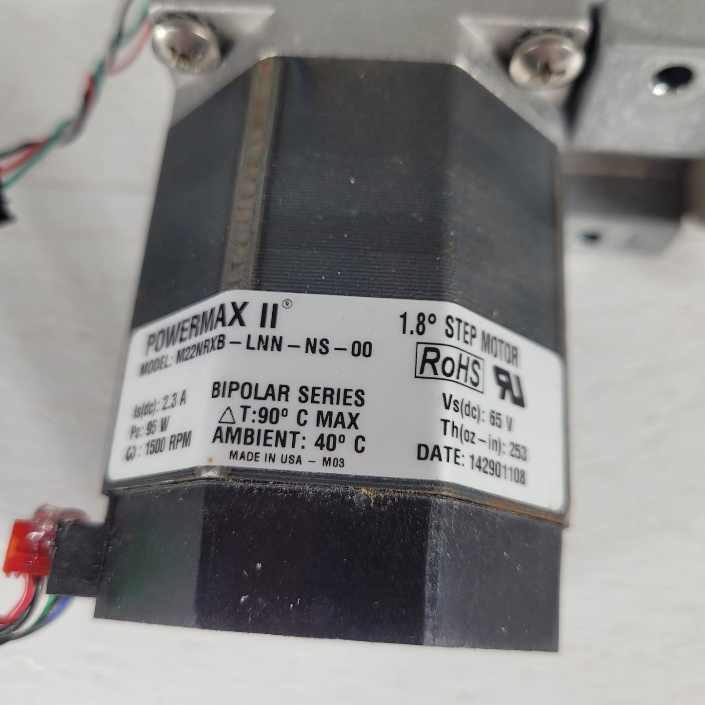 Powermax II M22NRXB-LNN-NS-00 Stepper Motor Fluid Valve Stainless Steel 1500RPM
