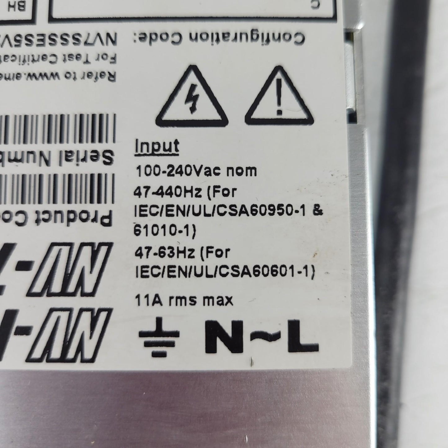 TDK Lambda NV723BXK Single Phase AC DC Power Supply 24V 12VDC Max Output 1150W