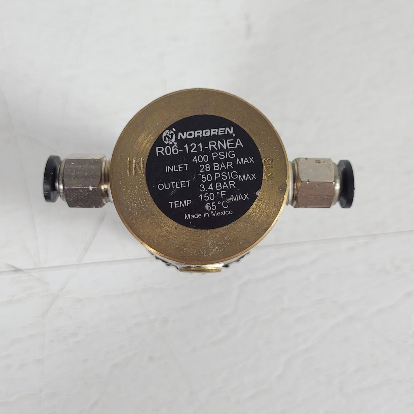 Norgren R06-121-RNEA Pneumatic Regulator 1/8" PFT Plastic Bonnet Brass Body
