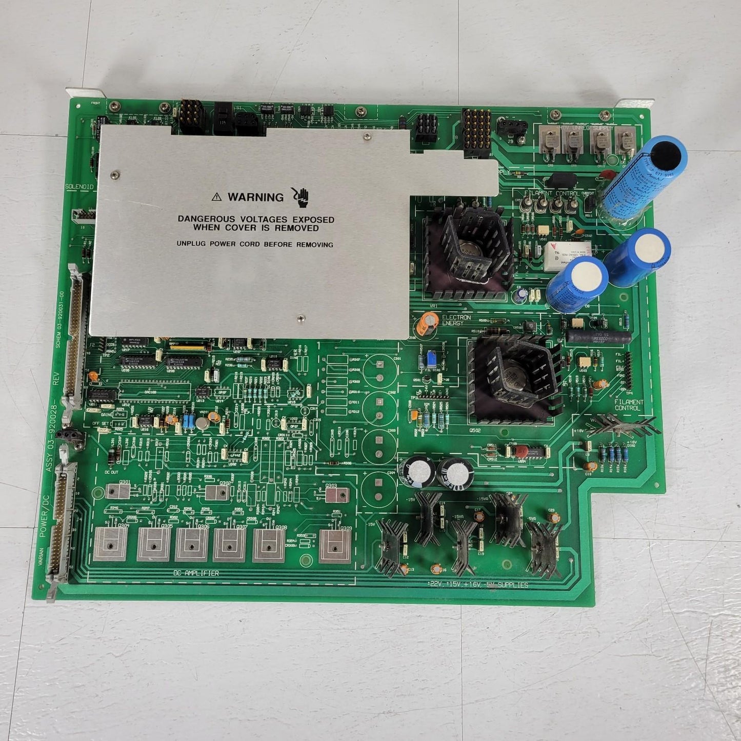Varian 03-920410-00 Saturn II Power Supply DC Amplifier Board Rev 6 Pos Neg Rail