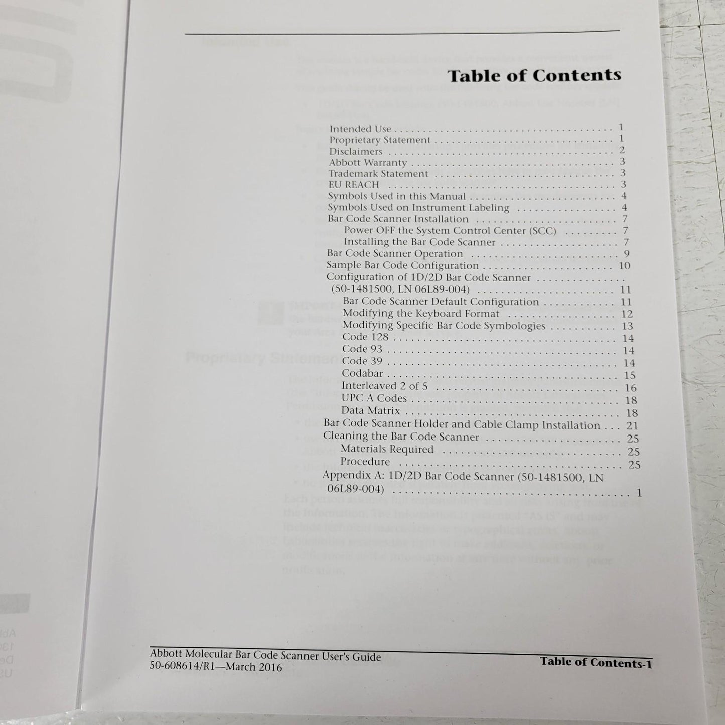 Abbott Molecular Bar Code Scanner User Guide LN6L88-017 Multilanguage Manual Set