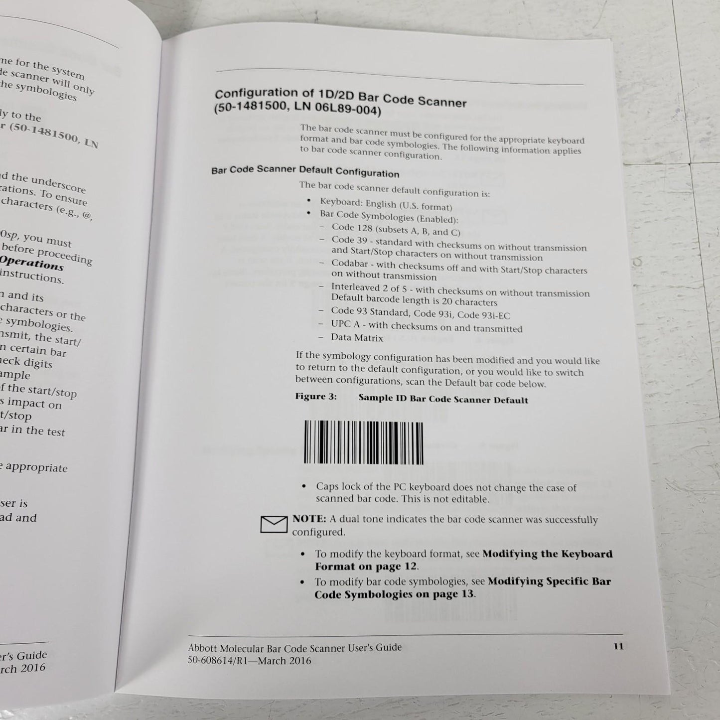 Abbott Molecular Bar Code Scanner User Guide LN6L88-017 Multilanguage Manual Set