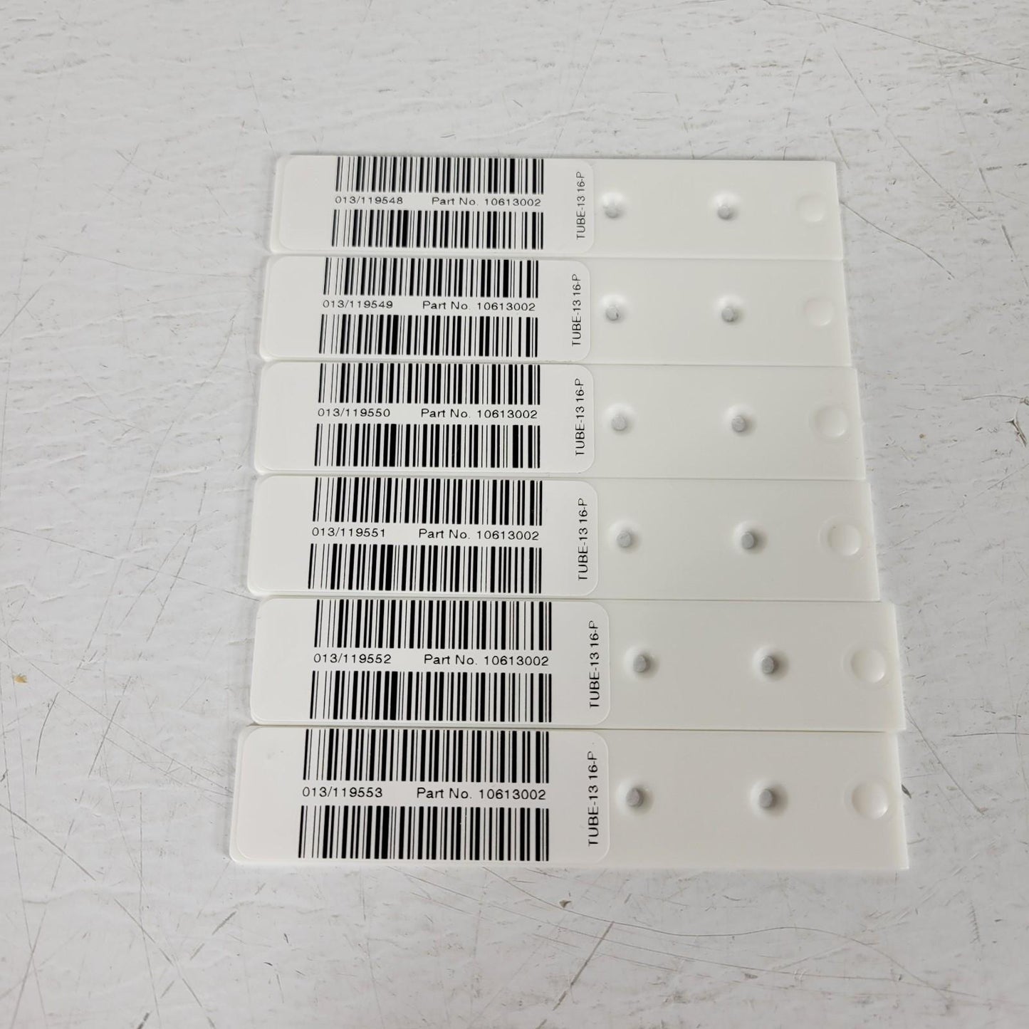 Tecan Freedom Evo 10613002 PoSt Set Barcode Label Inserts Strip Rack Plastic 6pc