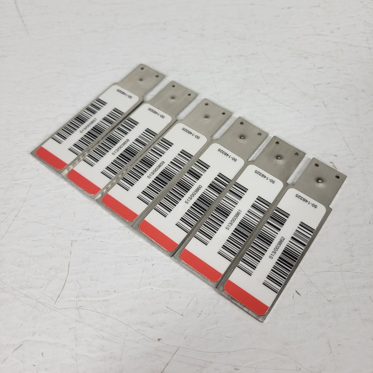 Tecan Freedom Evo 50-148325 PoSt Set Barcode Label Inserts Strip Rack Metal 6pc