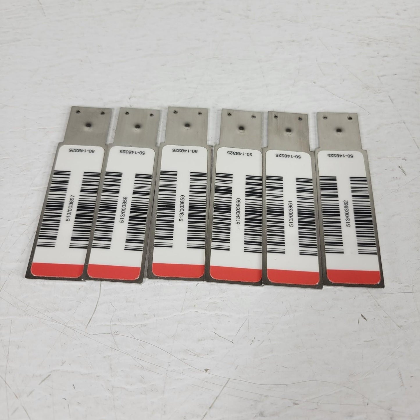 Tecan Freedom Evo 50-148325 PoSt Set Barcode Label Inserts Strip Rack Metal 6pc