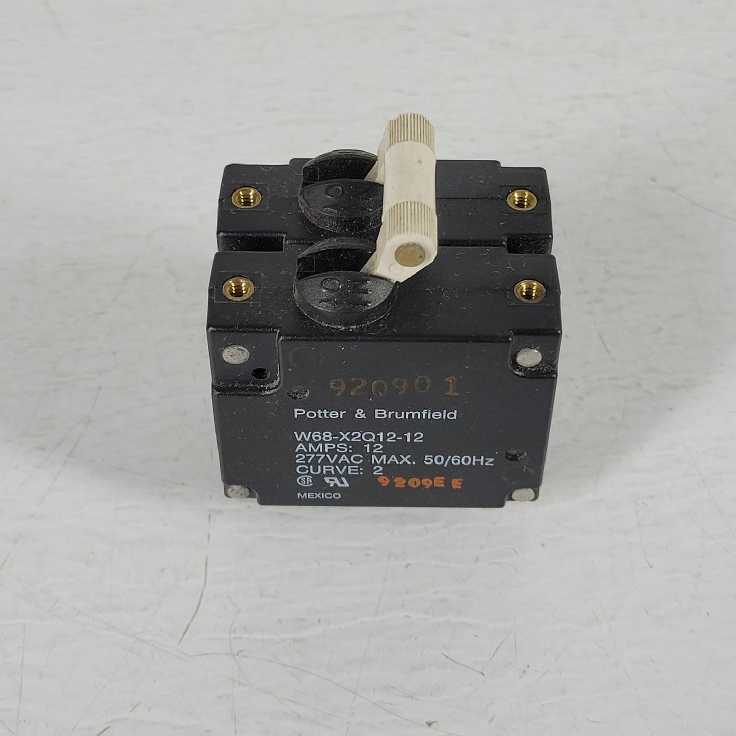 Potter & Brumfield W68-X2Q12-12 2-Pole 12-Amp Breaker Panel Mount Spade Terminal
