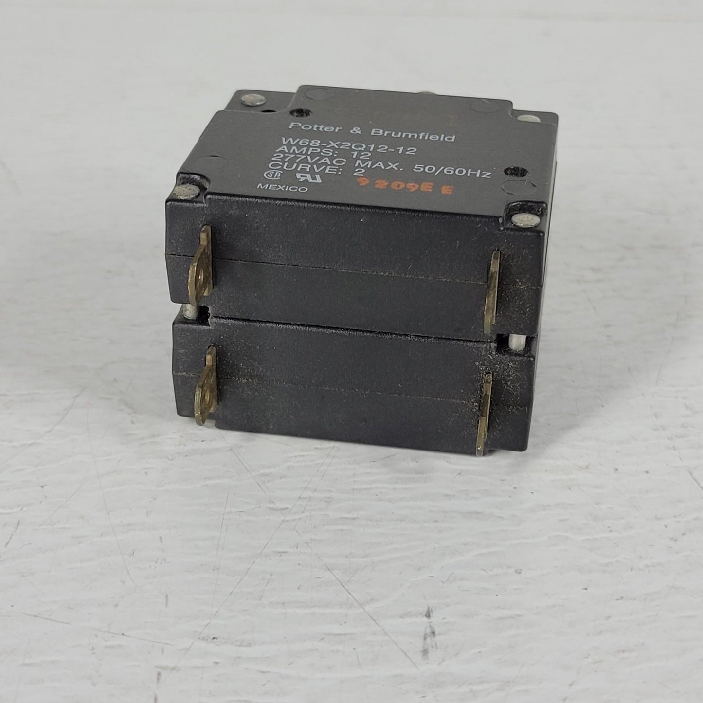 Potter & Brumfield W68-X2Q12-12 2-Pole 12-Amp Breaker Panel Mount Spade Terminal