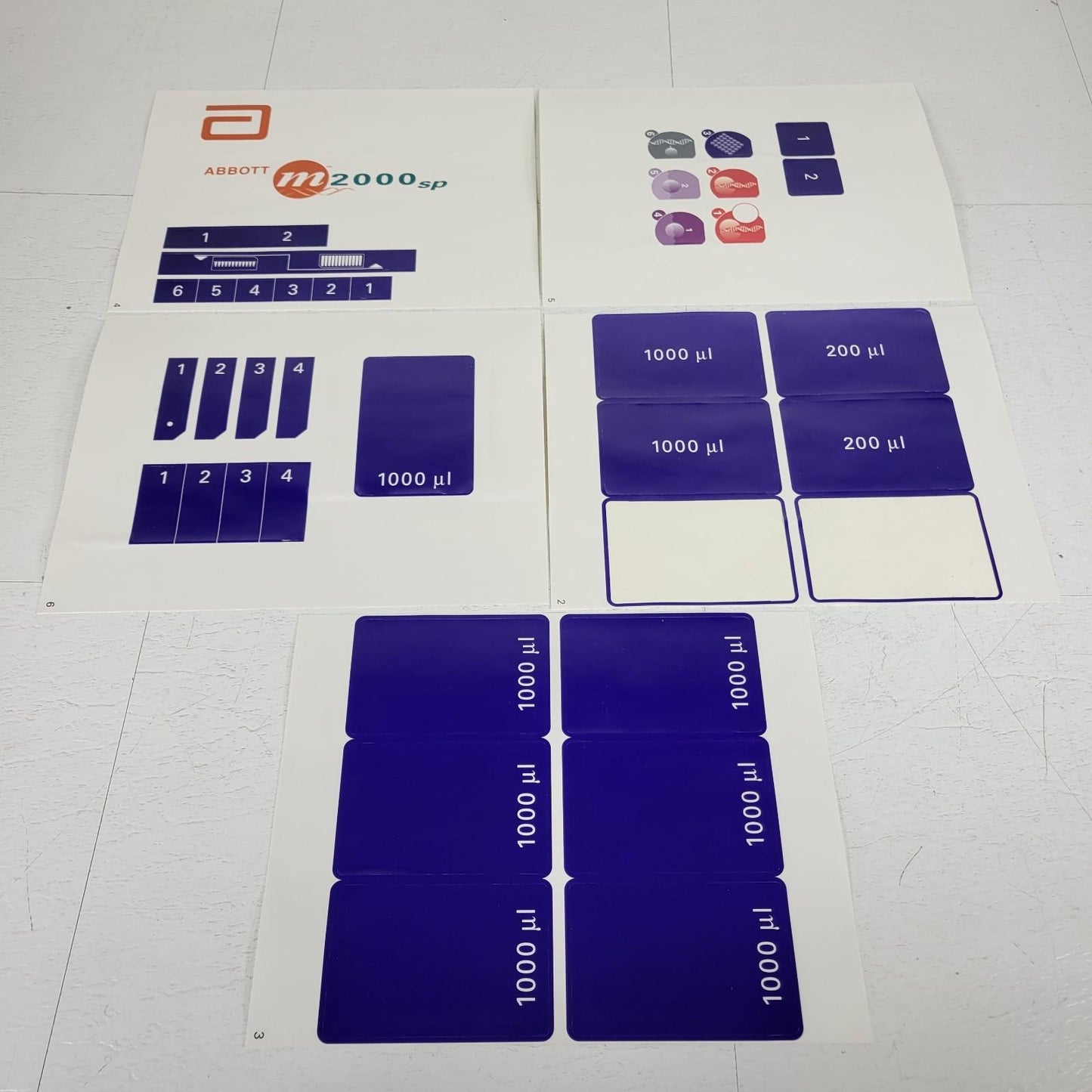 Tecan Freedom Evo M2000SP Sample Rack Label Kit 30019855 Assorted Vessel Deck