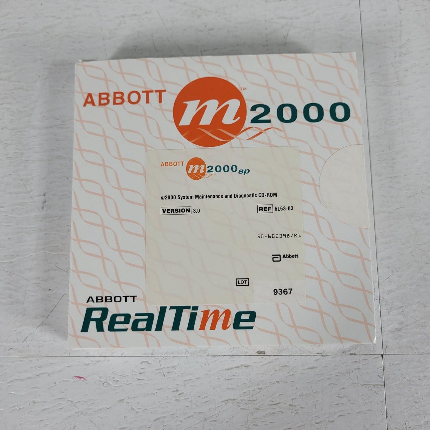 ABBOTT 6L63-03 m2000 System Maintenance and Diagnostic CD-ROM Version 3 m2000sp