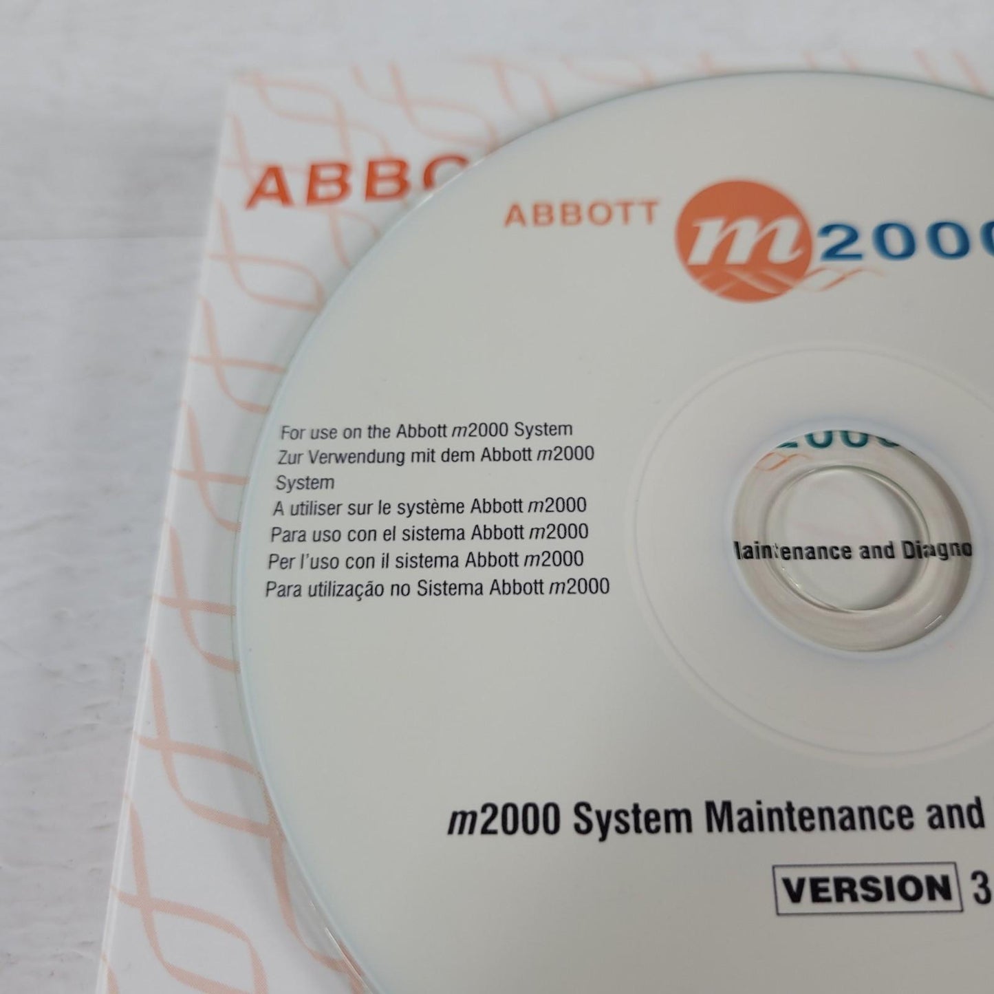 ABBOTT 6L63-03 m2000 System Maintenance and Diagnostic CD-ROM Version 3 m2000sp